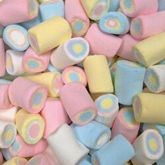 Cibles arc-en-ciel en marshmallows 100g