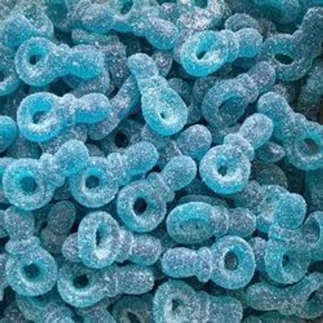 Tétines bleues à la framboises sucrées 100g