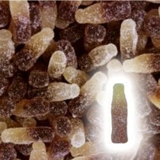 Bouteilles cola sucré 100g