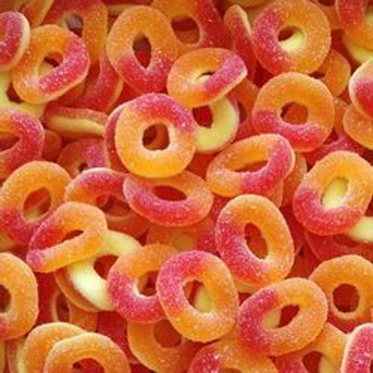 Anneaux sucré pêche 100g